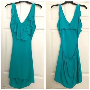 LAST CHANCE! Seafoam Gren/Teal Ruffle Open Back Dress Size S